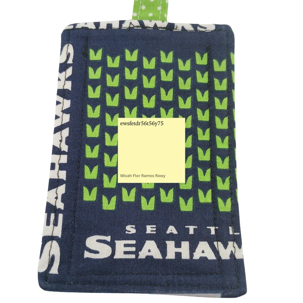 Seattle Seahawks Handmade Accessory Set – Pouch, Cord Keeper, ID Tag NFL